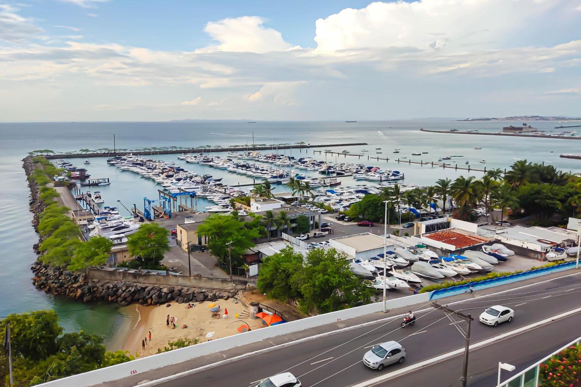 살바도르 Cloc Marina Vista Mar P/ A Baia De Todos Os Santos 아파트 외부 사진